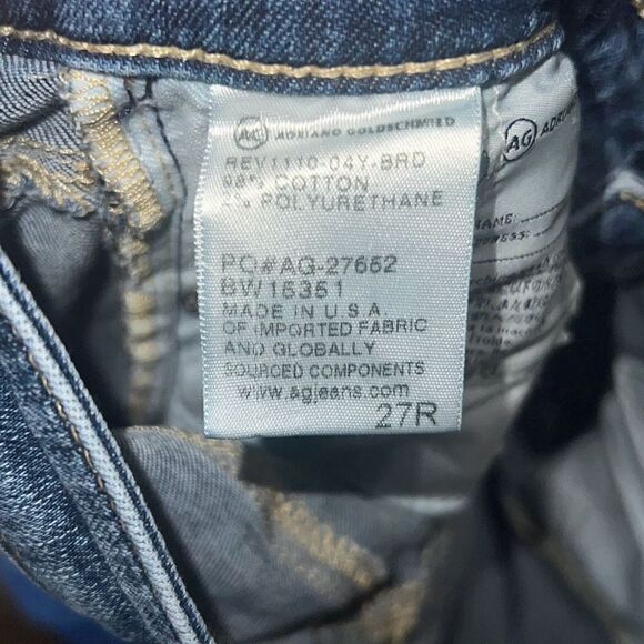 AG Adriano Goldschmied The Stilt Cigarette Leg Medium Wash Denim Jeans sz 27R - Picture 5 of 8